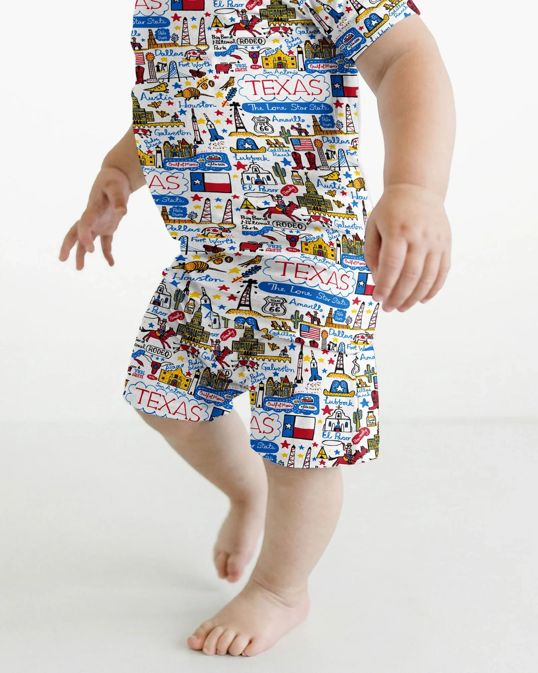 Lone Star State Bamboo Two Piece Short Sleeve Shorts Pajama Set