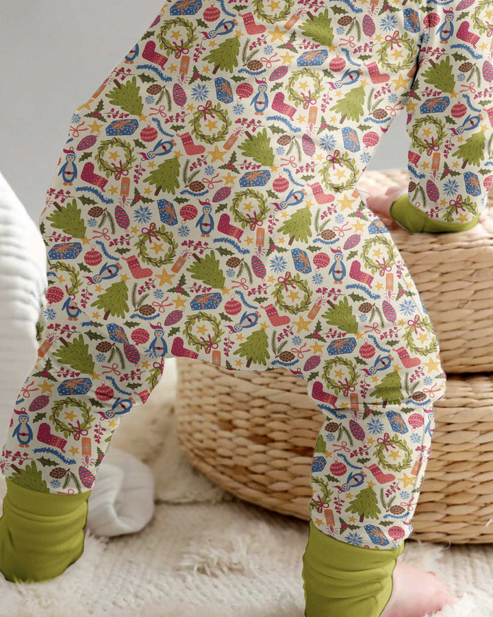All Over Christmas Fun Bamboo Convertible Zippy