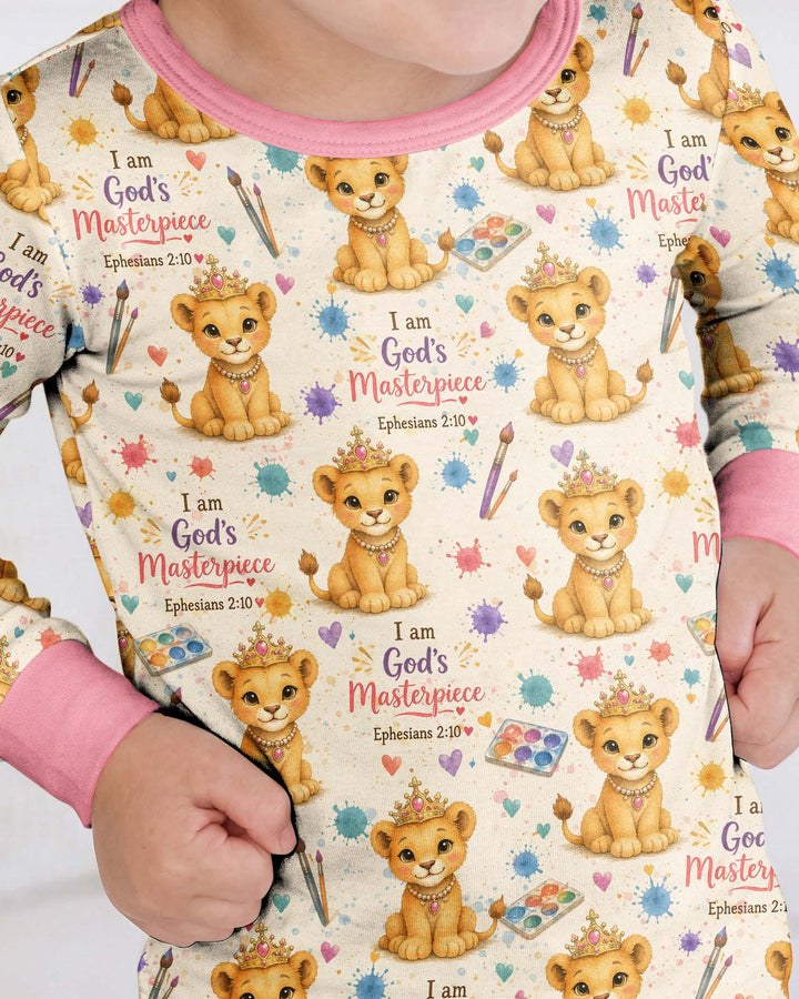 I Am God's Masterpiece Two Piece Long Sleeve Pajama Set