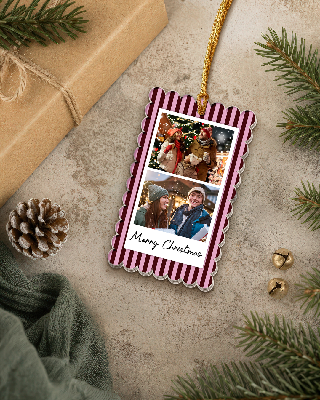 Photo Strip Christmas Acrylic Ornament