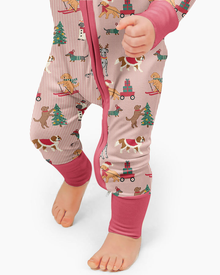 Happy Holiday Pups Bamboo Convertible Zippy