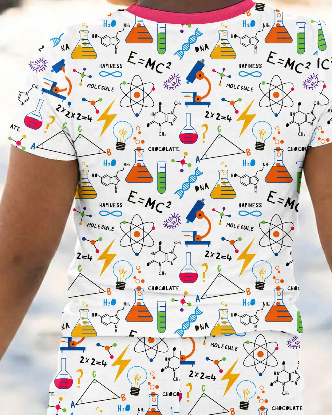 Science Explorer Family Matching Bamboo Two Piece Short Sleeve Pajama Set