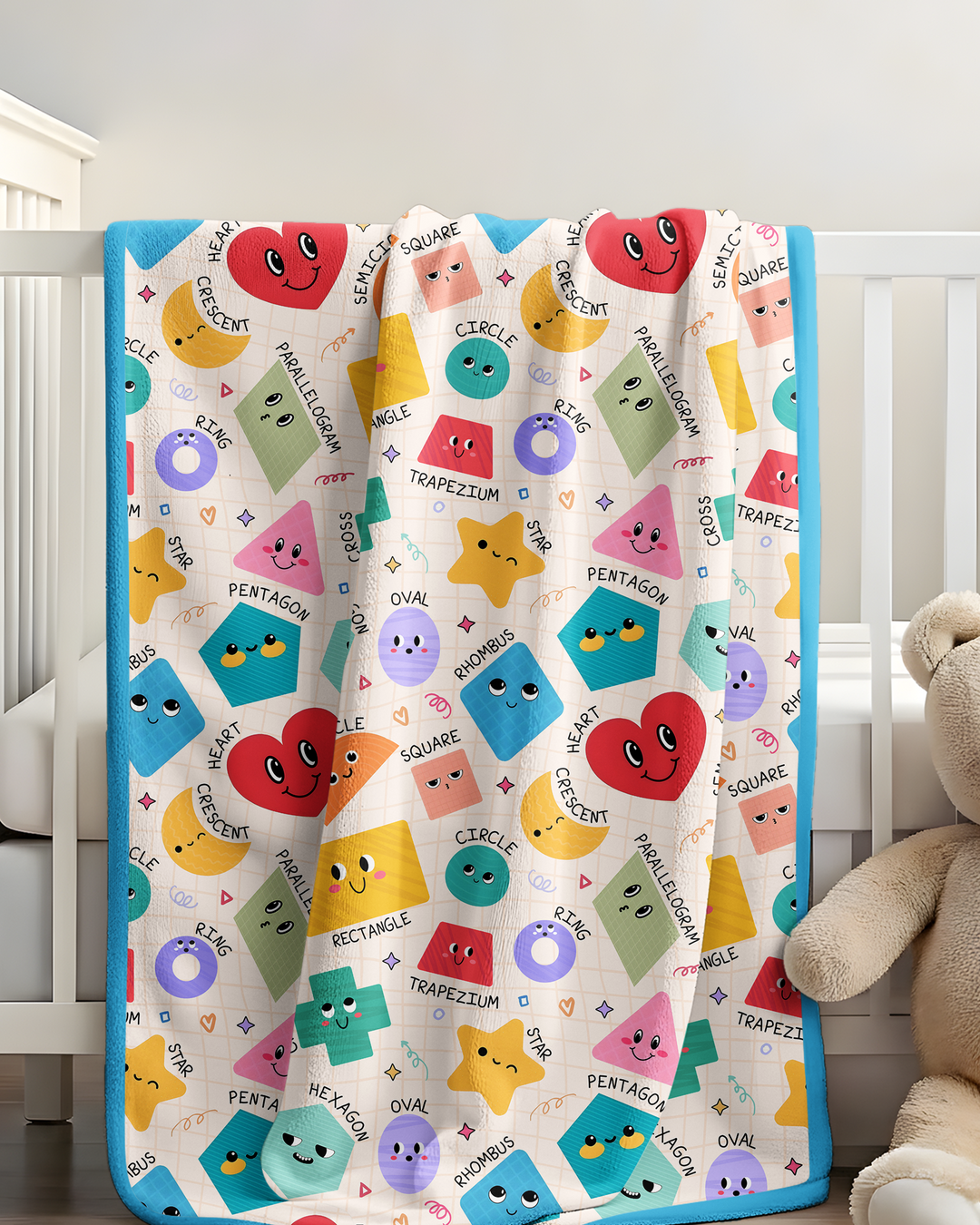 Happy Shape Squad Family Matching Bamboo Blanket