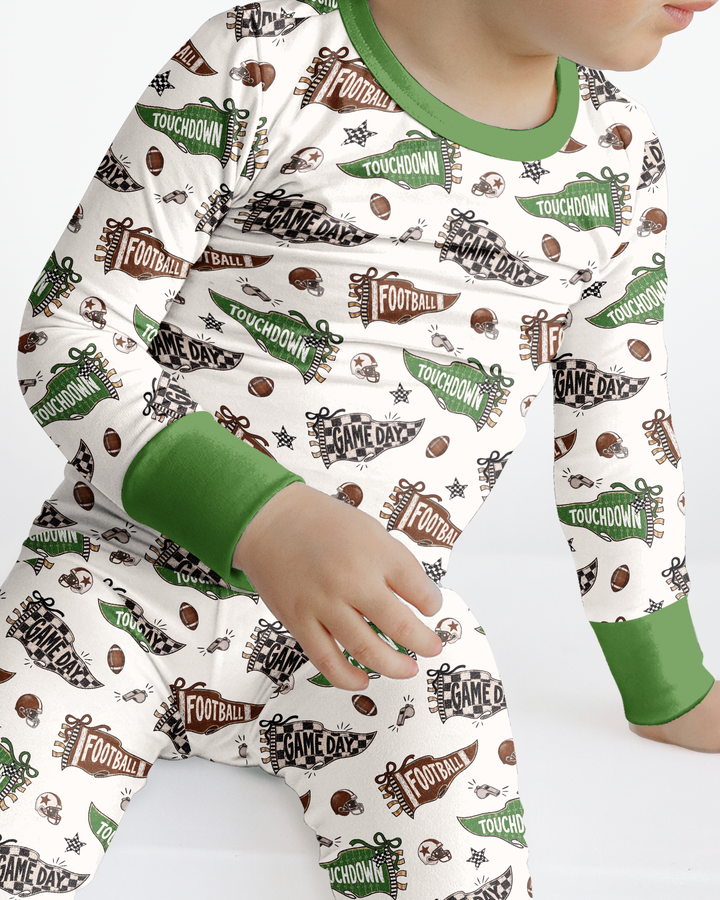 Touchdown Season Bamboo Two Piece Long Sleeve Pajama Set