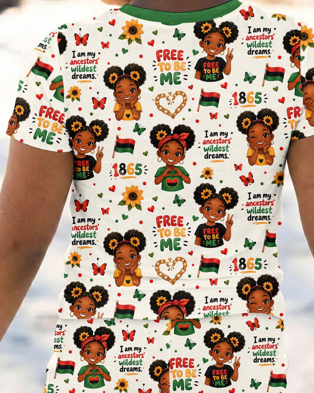 Zweiteiliges, kurzärmliges Pyjama-Set mit Marienkäfern