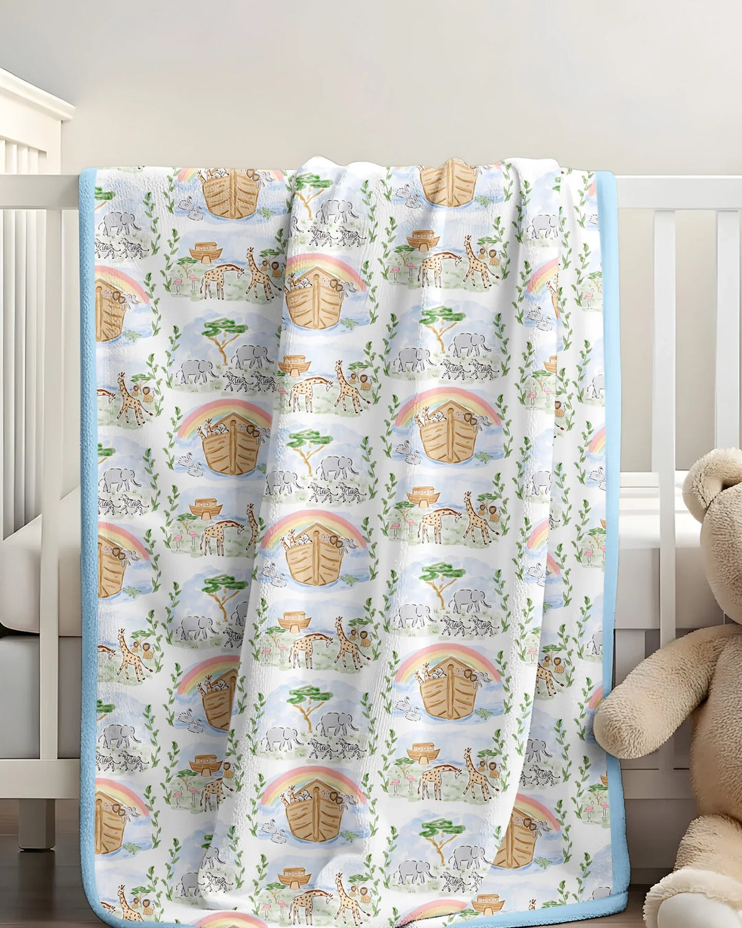 Noah And The Ark Bamboo Blanket