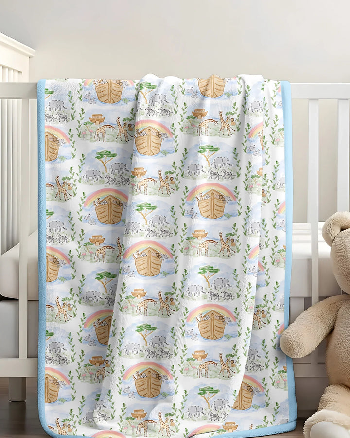 Noah And The Ark Bamboo Blanket