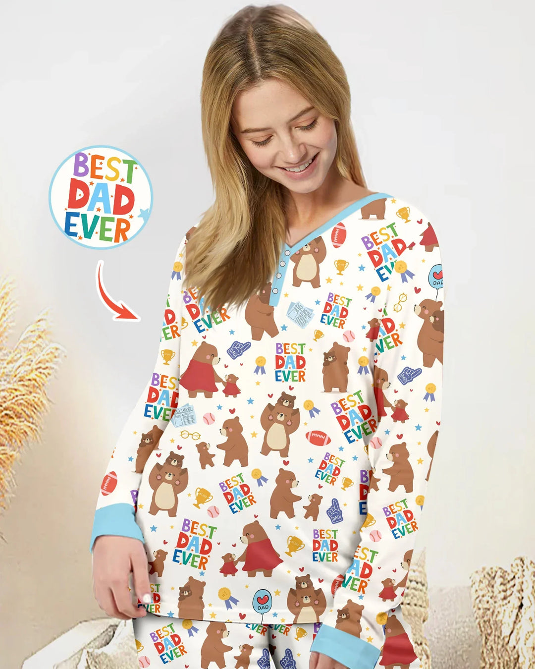 Best Daddy Bear Ever Family Matching Bamboo Women Pajama Set