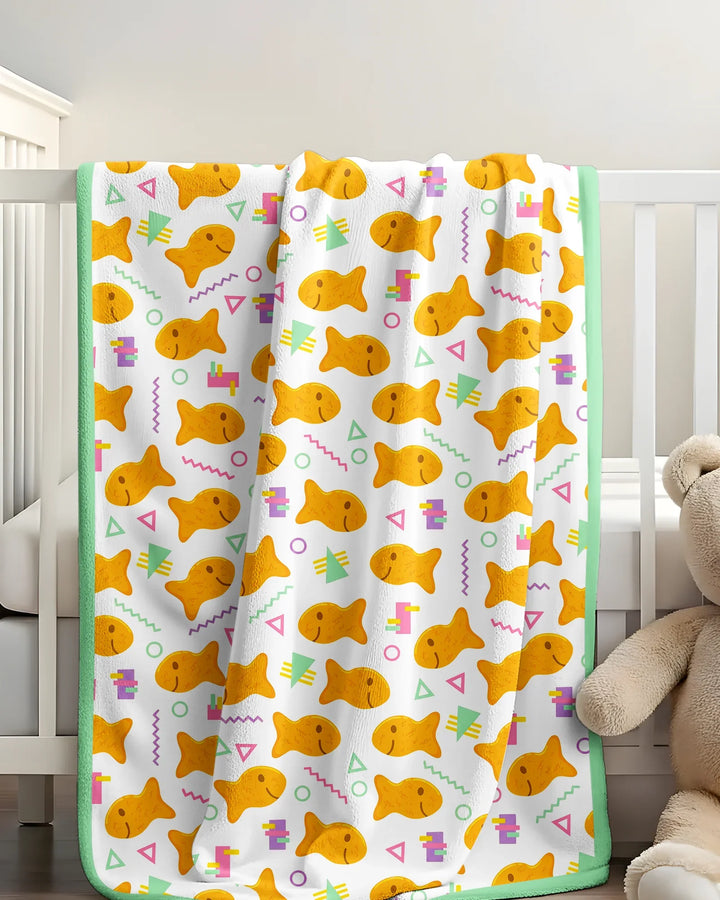 Cheesy Fishies Family Matching Bamboo Blanket
