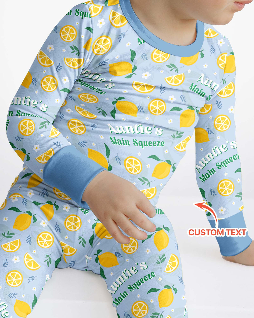 Personalized Family's Main Squeeze Bamboo Two Piece Long Sleeve Pajama Set