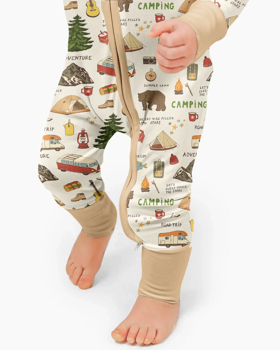 Outdoor Camping Adventure Family Matching Bamboo Convertible Zippy