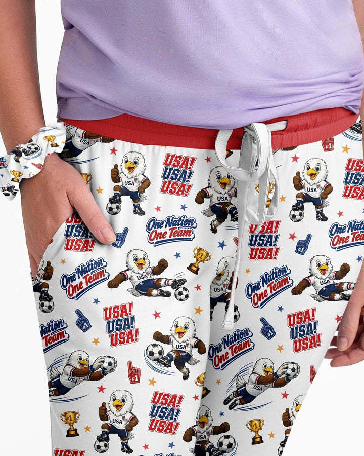 Soccer One Nation One Team Bamboo Women Pajama Set