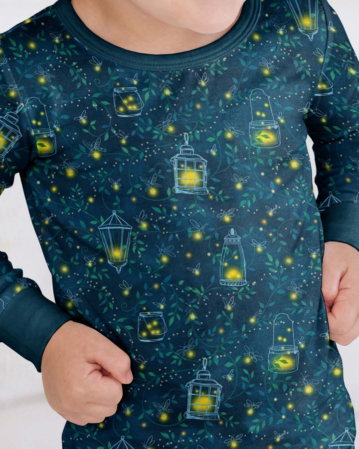 Firefly Lantern Night Bamboo Two Piece Long Sleeve Pajama Set