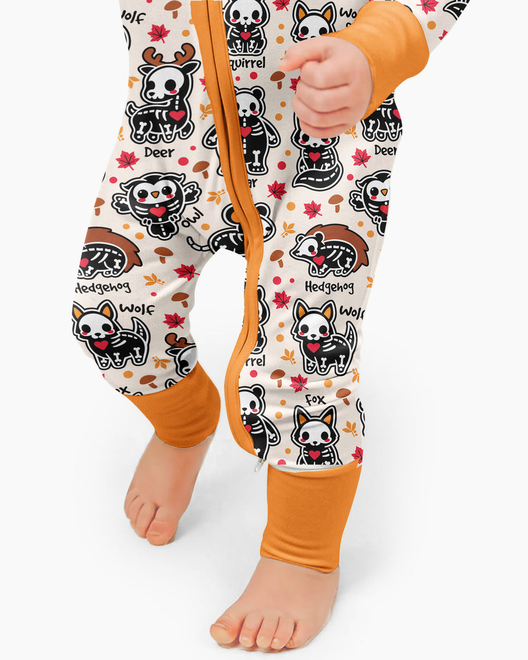 Autumn Charm Skeleton Cute Pet Bamboo Convertible Zippy