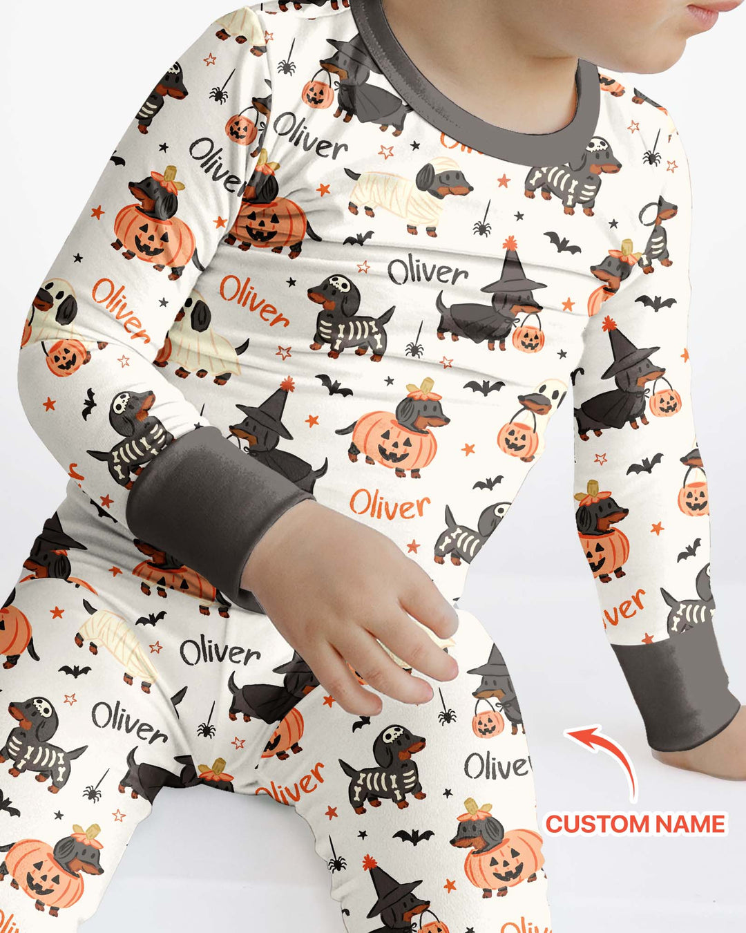 Conjunto de pijama de dos piezas de bambú con mangas largas, plantilla PERSONALIZADA
