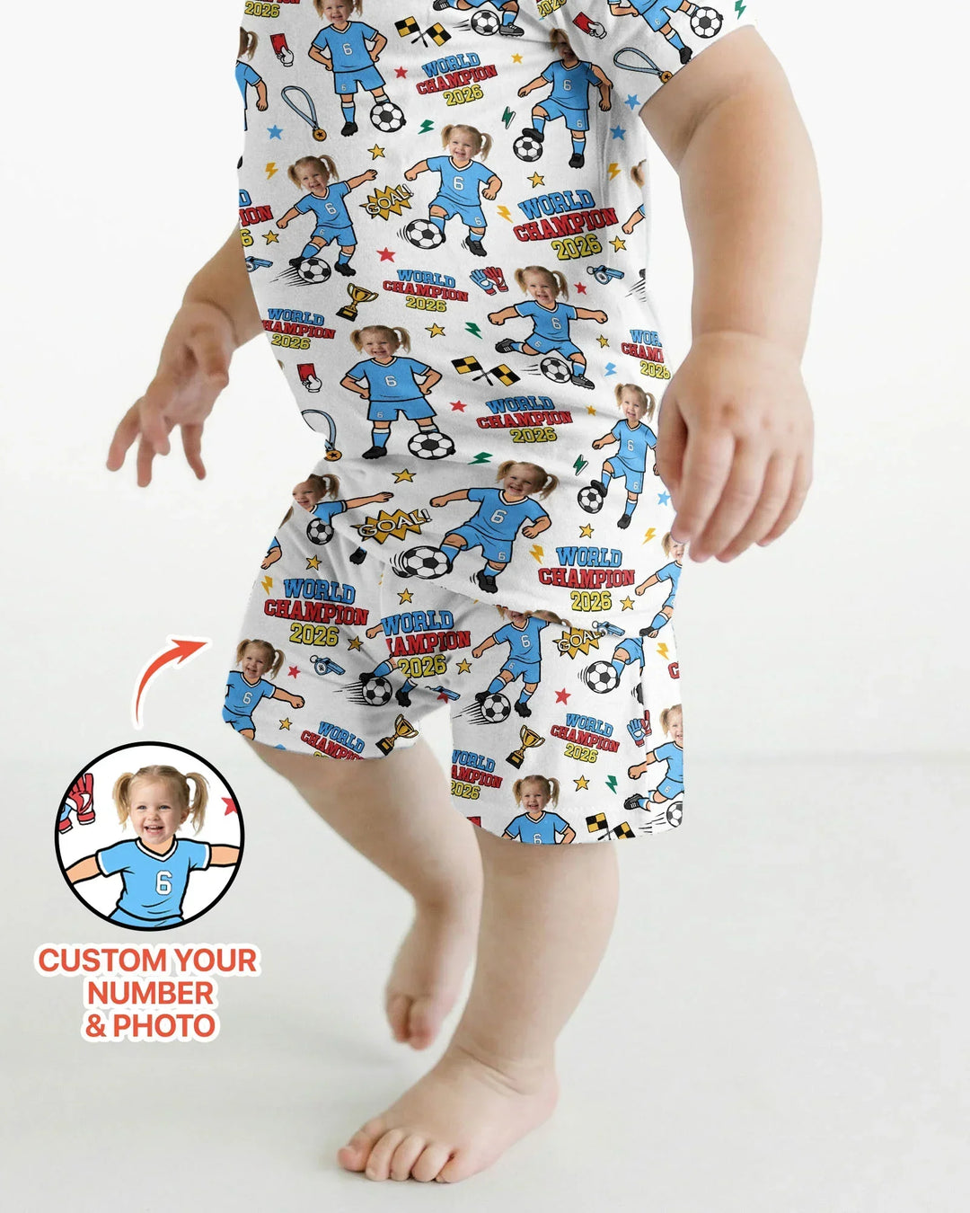Pijama de bambú de dos piezas de manga corta con pantalón corto, plantilla personalizada