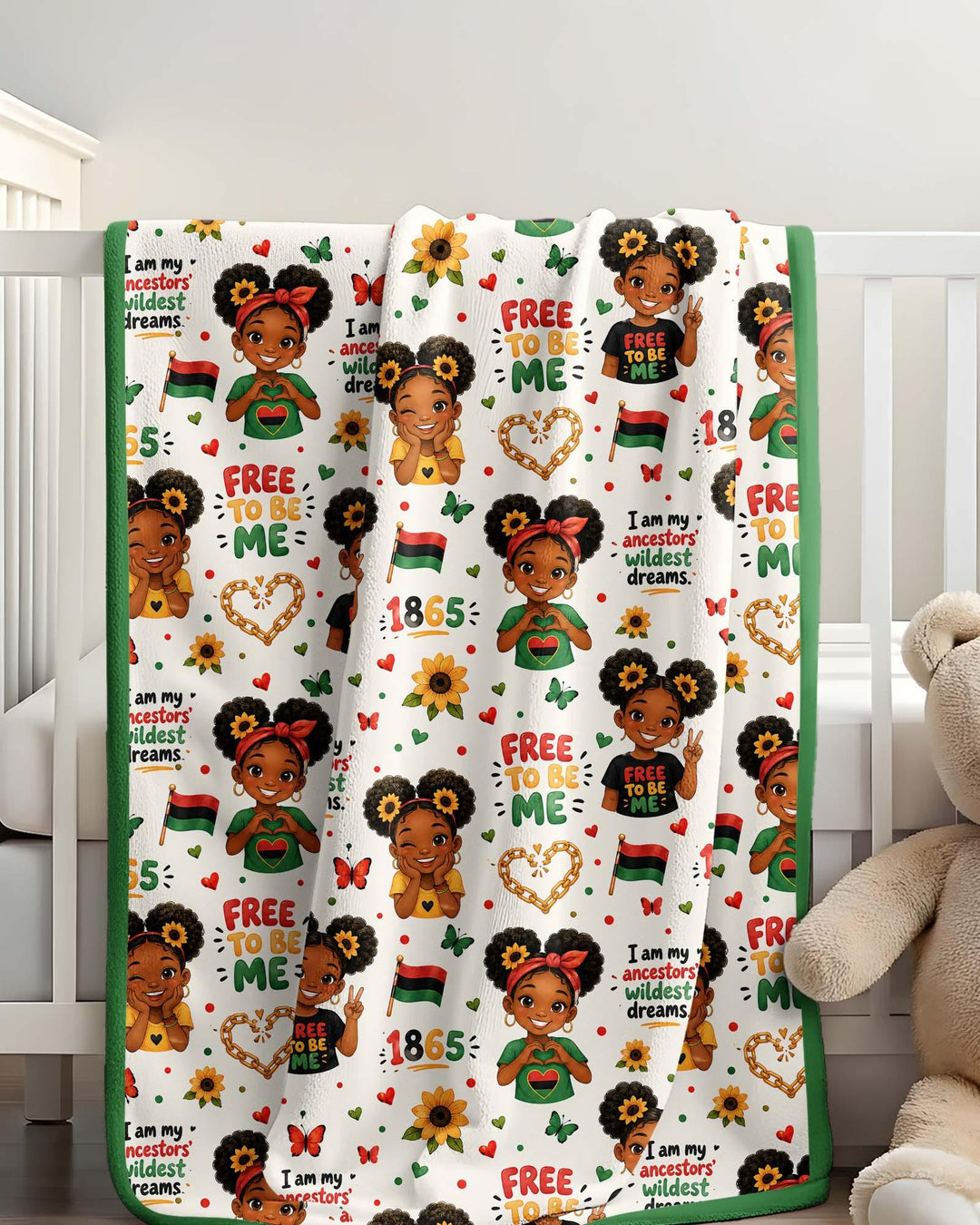 Juneteenth I am My Ancestors' Wildest Dream Bamboo Blanket