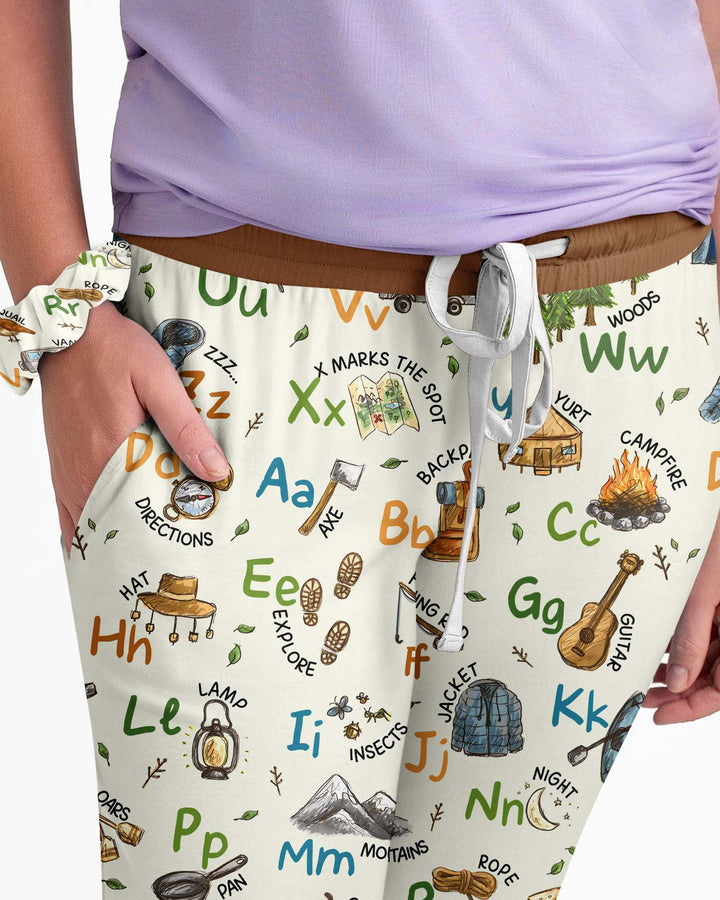 Plantilla de conjunto de pijama de mujer de bambú