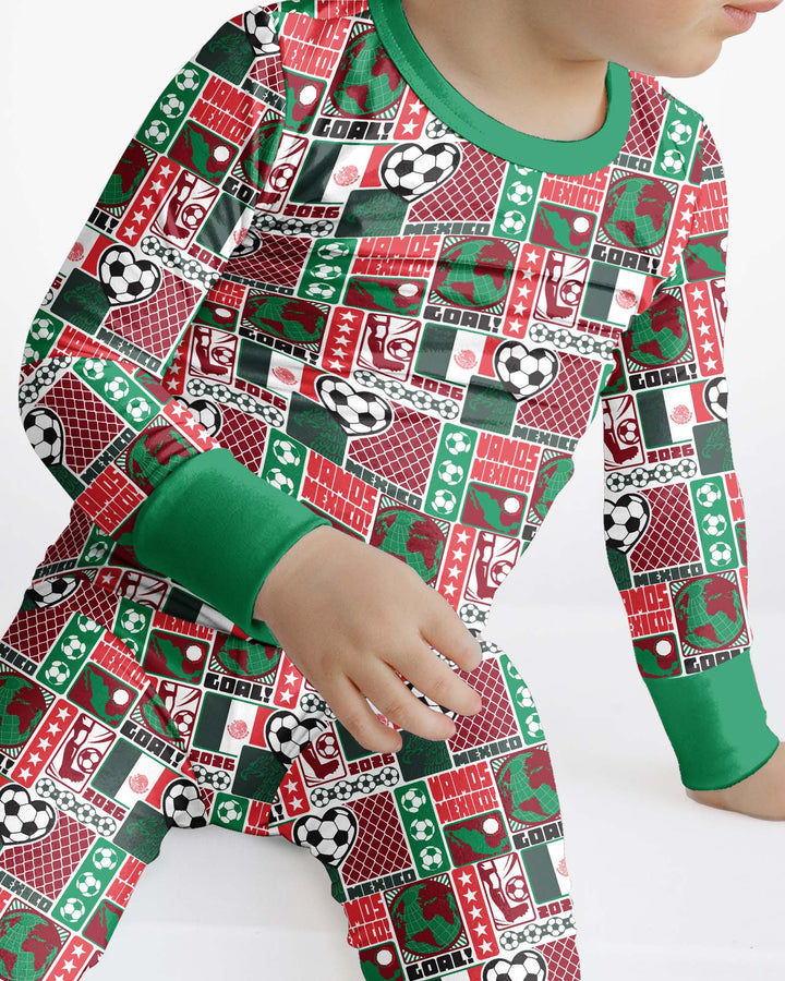 Conjunto de pijama de dos piezas de bambú de manga larga
