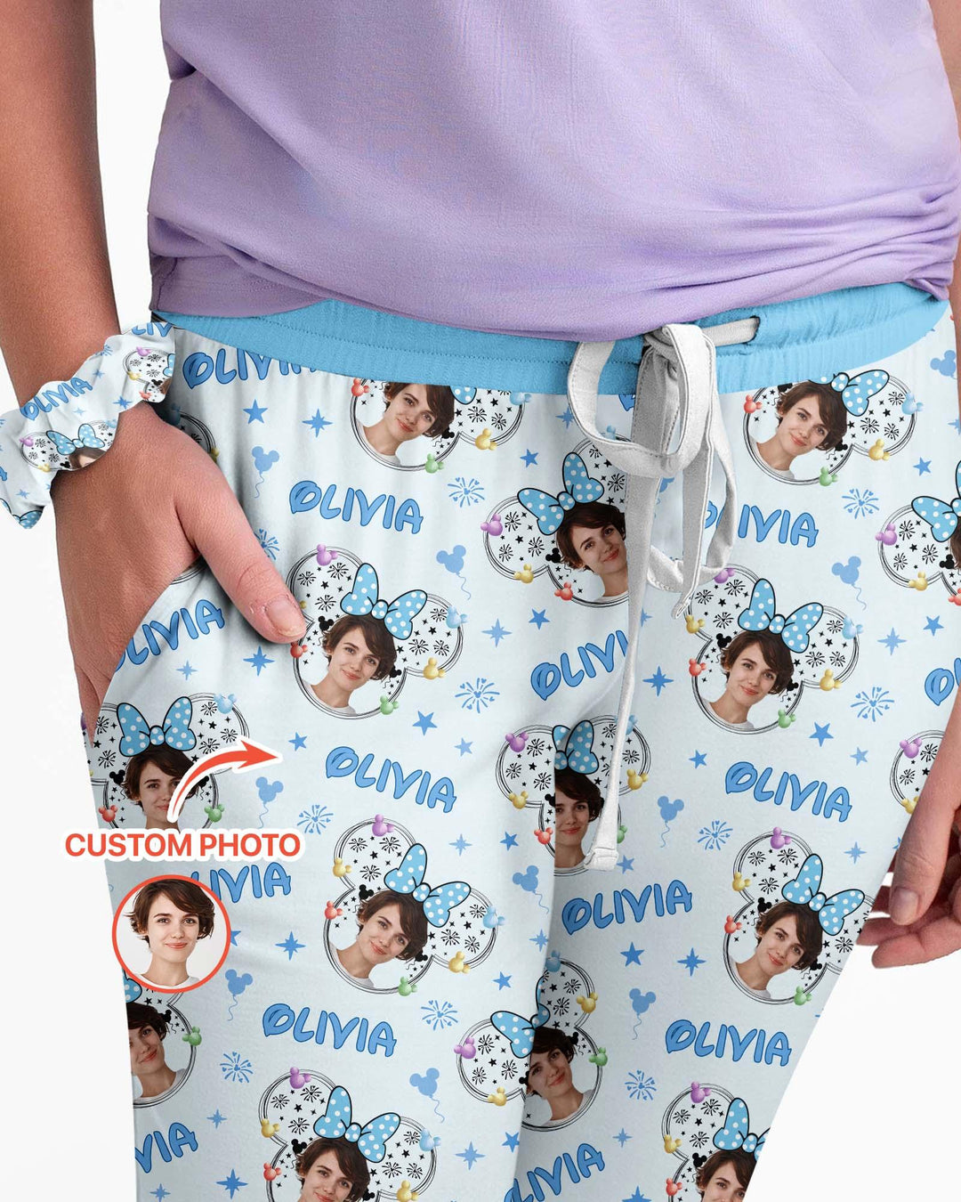 Custom Photo Little Princess Bamboo Women Pajama Set