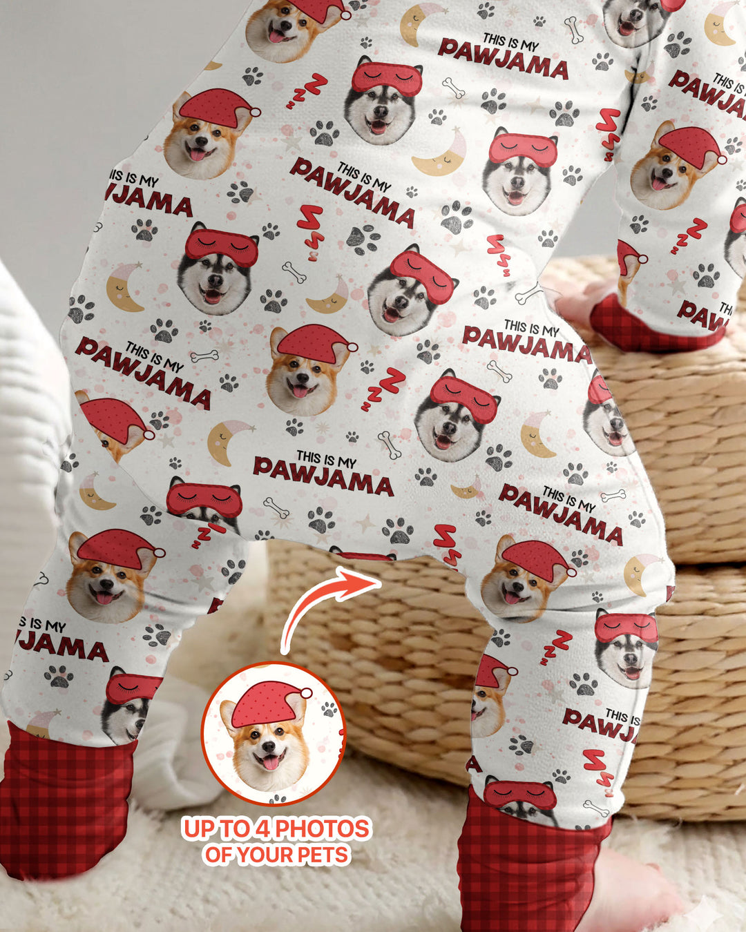 Custom Pet Photo This Is My Pawjama Bamboo Convertible Zippy