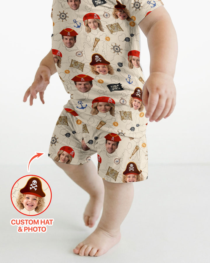 Schlafanzug-Set zweiteilig, kurze Ärmel, kurze Hose, Bambus