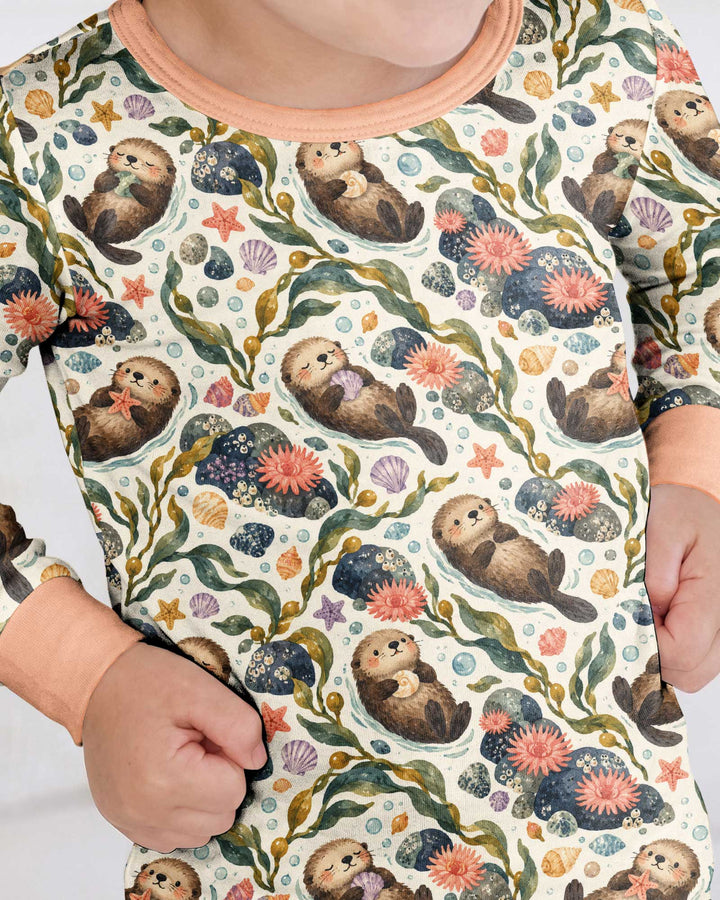 Otterly Dreamy Bamboo Two Piece Long Sleeve Pajama Set
