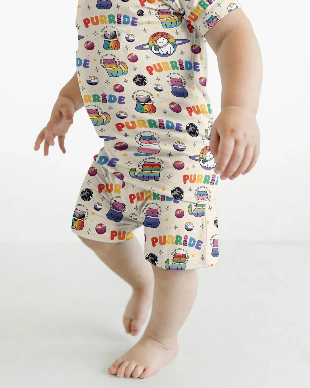 Schlafanzug-Set zweiteilig, kurze Ärmel, kurze Hose, Bambus