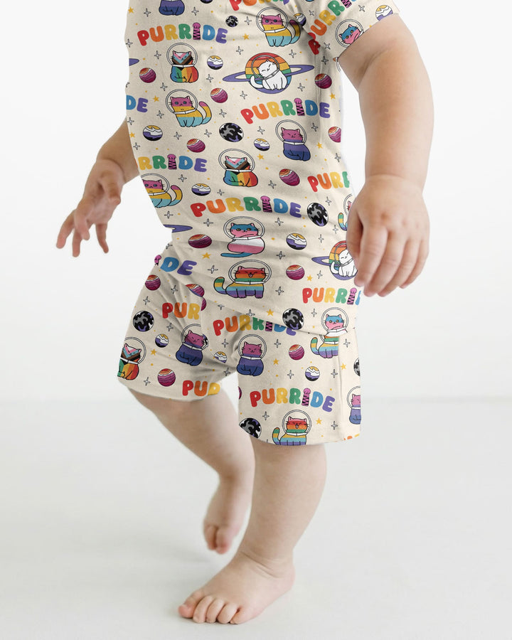 Schlafanzug-Set zweiteilig, kurze Ärmel, kurze Hose, Bambus
