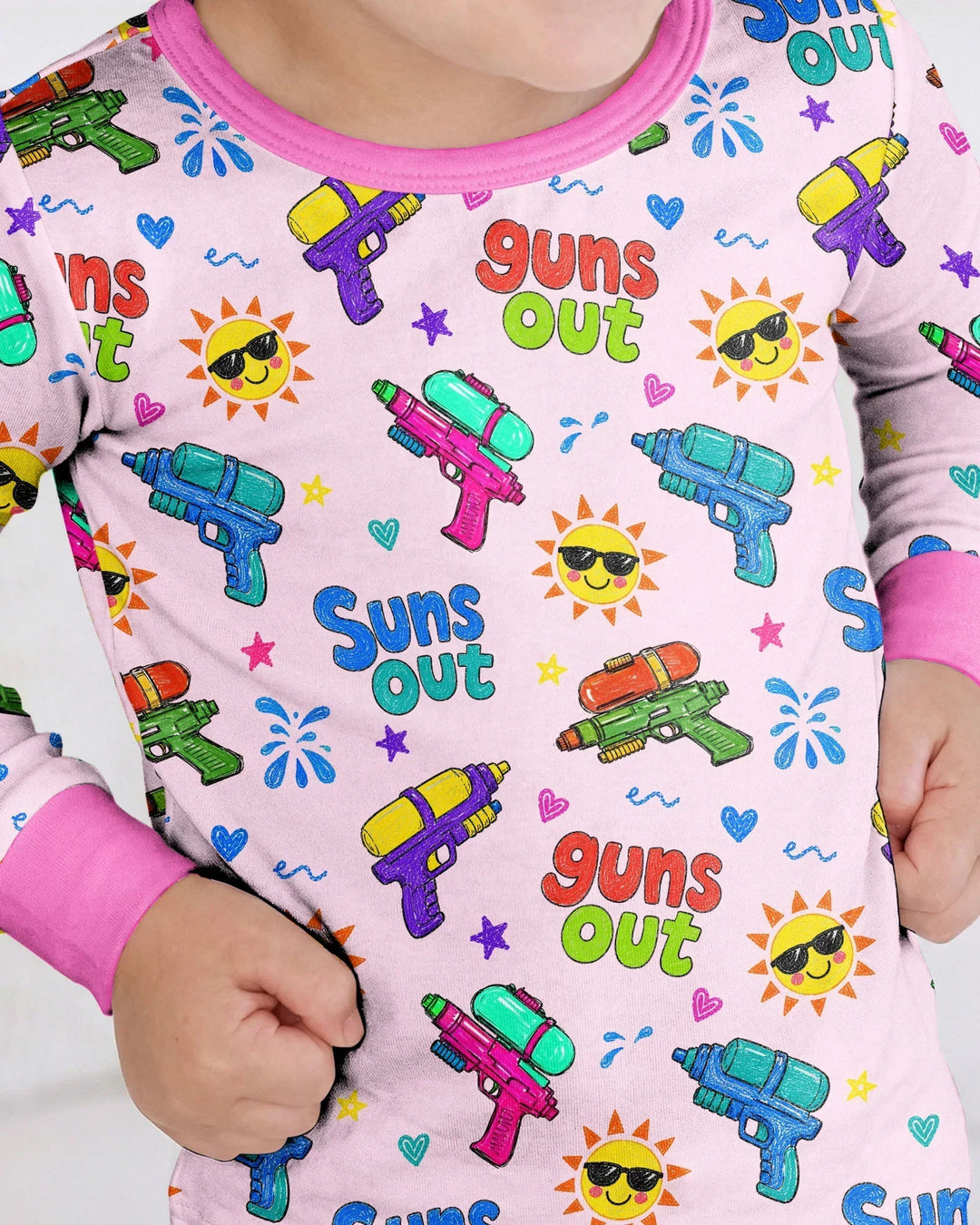 Sun Out Guns Out Bamboo Two Piece Long Sleeve Pajama Set