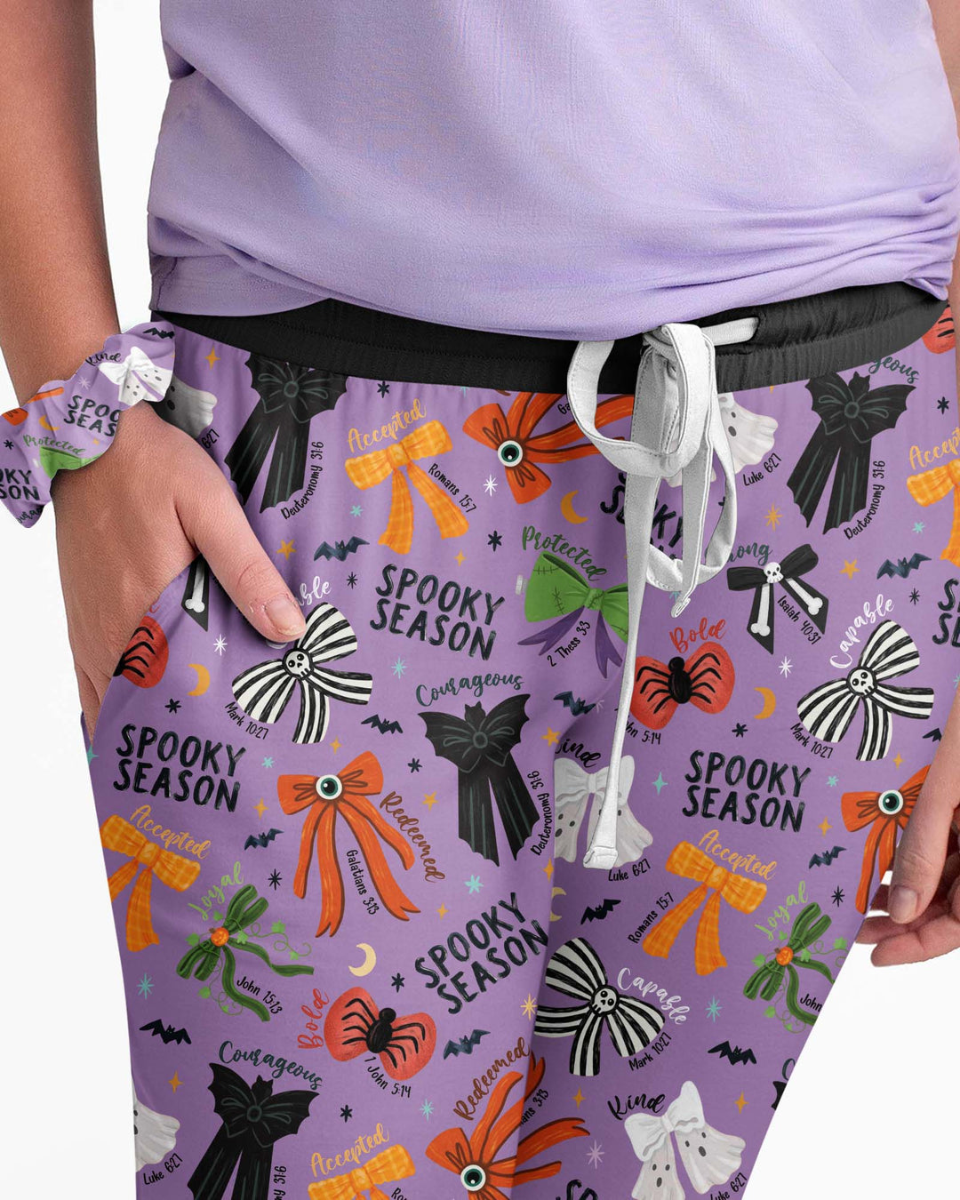 Spooky Bows Spooky Season Bamboo Women Pajama Set