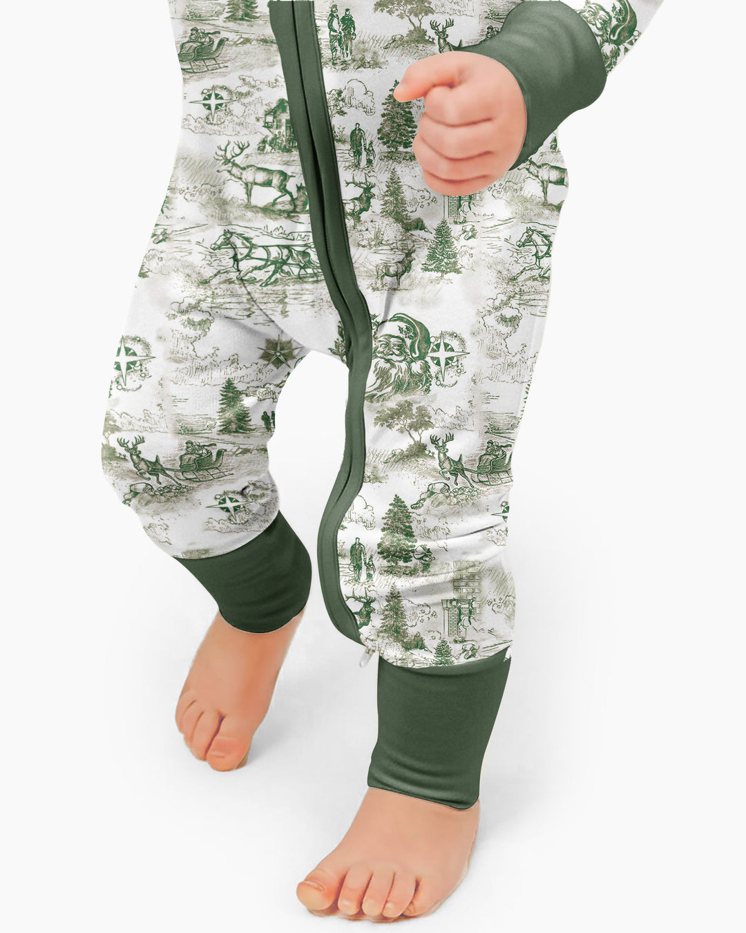Merry Christmas Toile  Bamboo Convertible Zippy