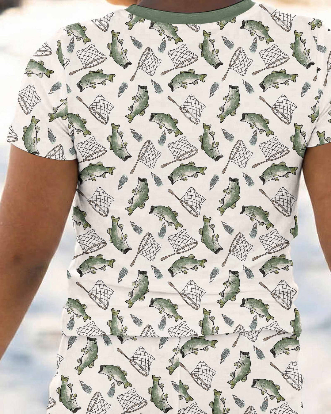 Bass Buddies Bamboo Two Piece Short Sleeve Pajama Set