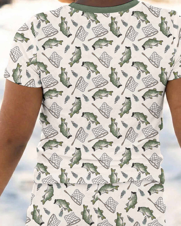 Bass Buddies Bamboo Two Piece Short Sleeve Pajama Set