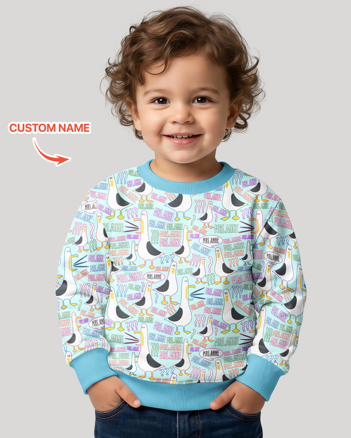 Teacher Teacher Teacher Funny Seagull Bamboo Crewneck Sweatshirt