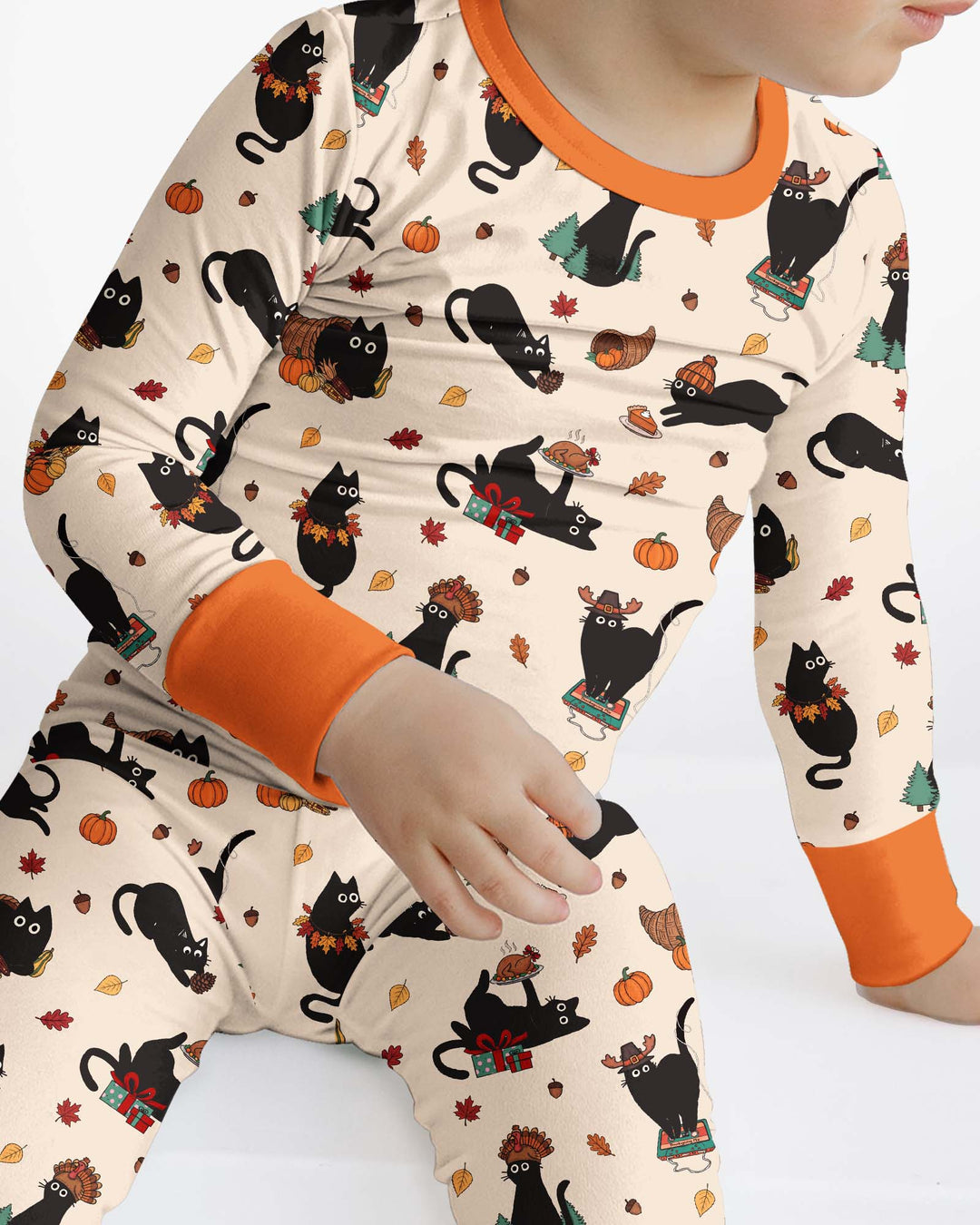 Black Cat Cozy Season Bamboo Two Piece Long Sleeve Pajama Set