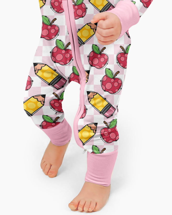 Checkered Apple Scribbles Bamboo Convertible Zippy