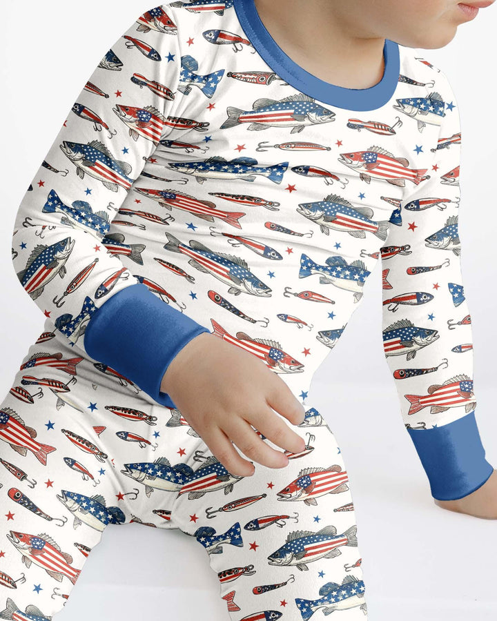 Conjunto de pijama de dos piezas de bambú de manga larga