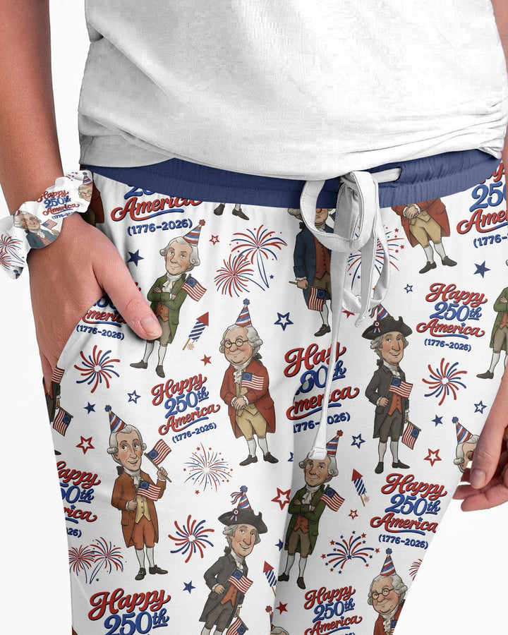 Party Like It's 1776 Family Matching Bamboo Women Pajama Set