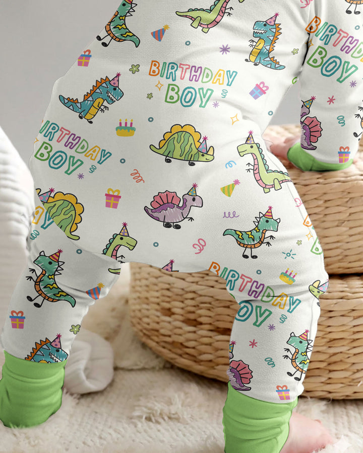 Dino Birthday Boy Bamboo Convertible Zippy