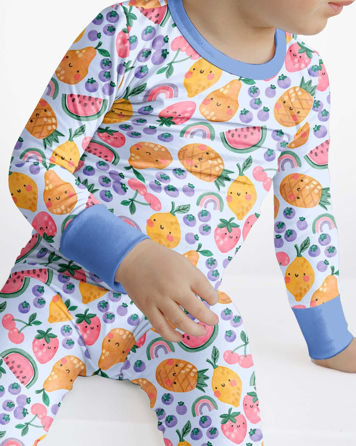 Conjunto de pijama de dos piezas de bambú de manga larga