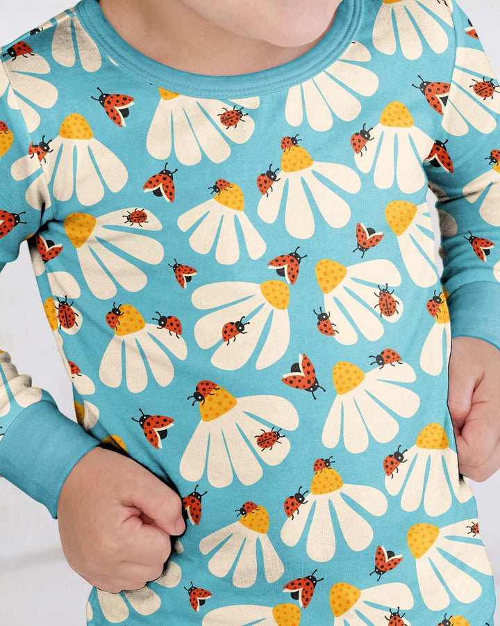 Lucky Little Bug Bamboo Two Piece Long Sleeve Pajama Set