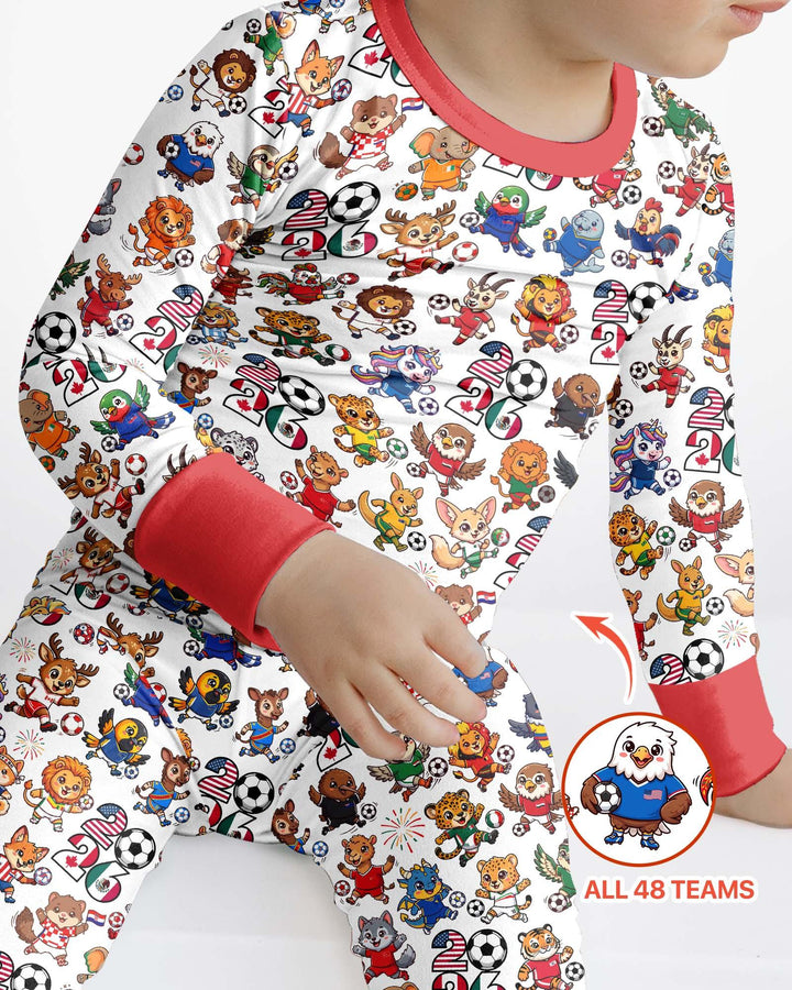 Conjunto de pijama de dos piezas de bambú de manga larga