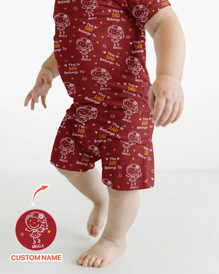 Zweiteiliges Pyjama-Set mit kurzen Ärmeln und Shorts im Sommer-Design
