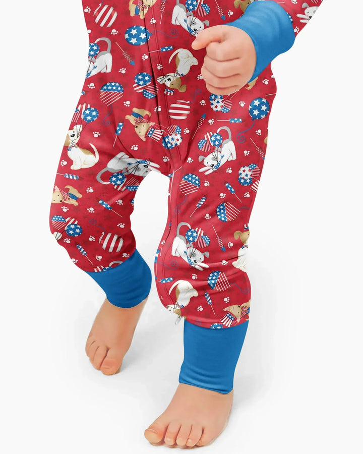 Red, White & Woof Family Matching Bamboo Convertible Zippy