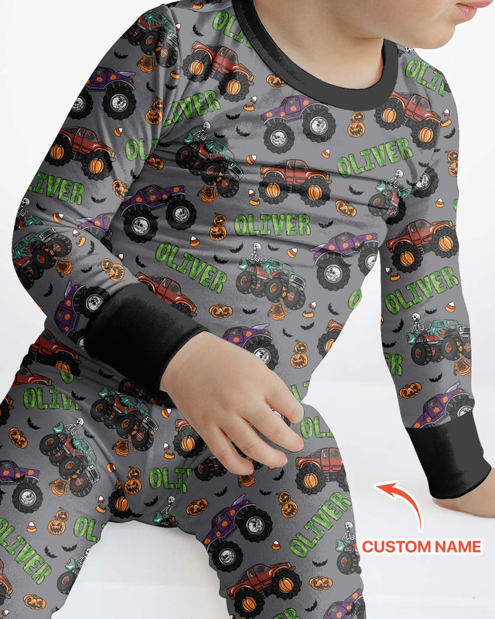 Conjunto de pijama de dos piezas de bambú con mangas largas, plantilla PERSONALIZADA
