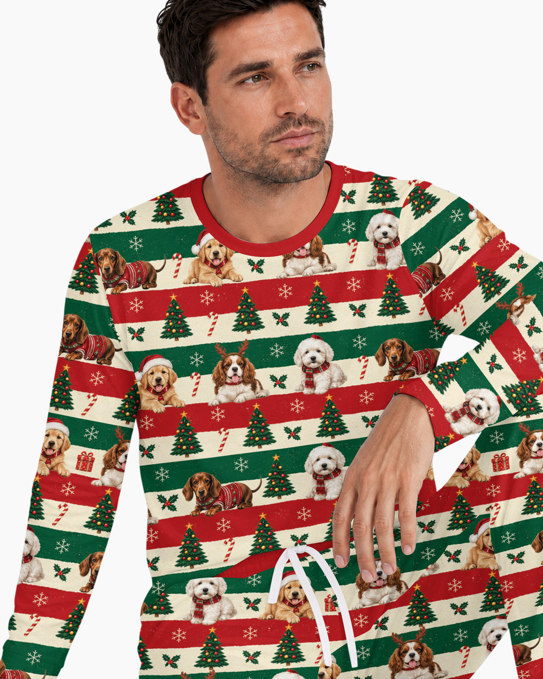 Dog Lover Christmas Bamboo Men's Pajama Set
