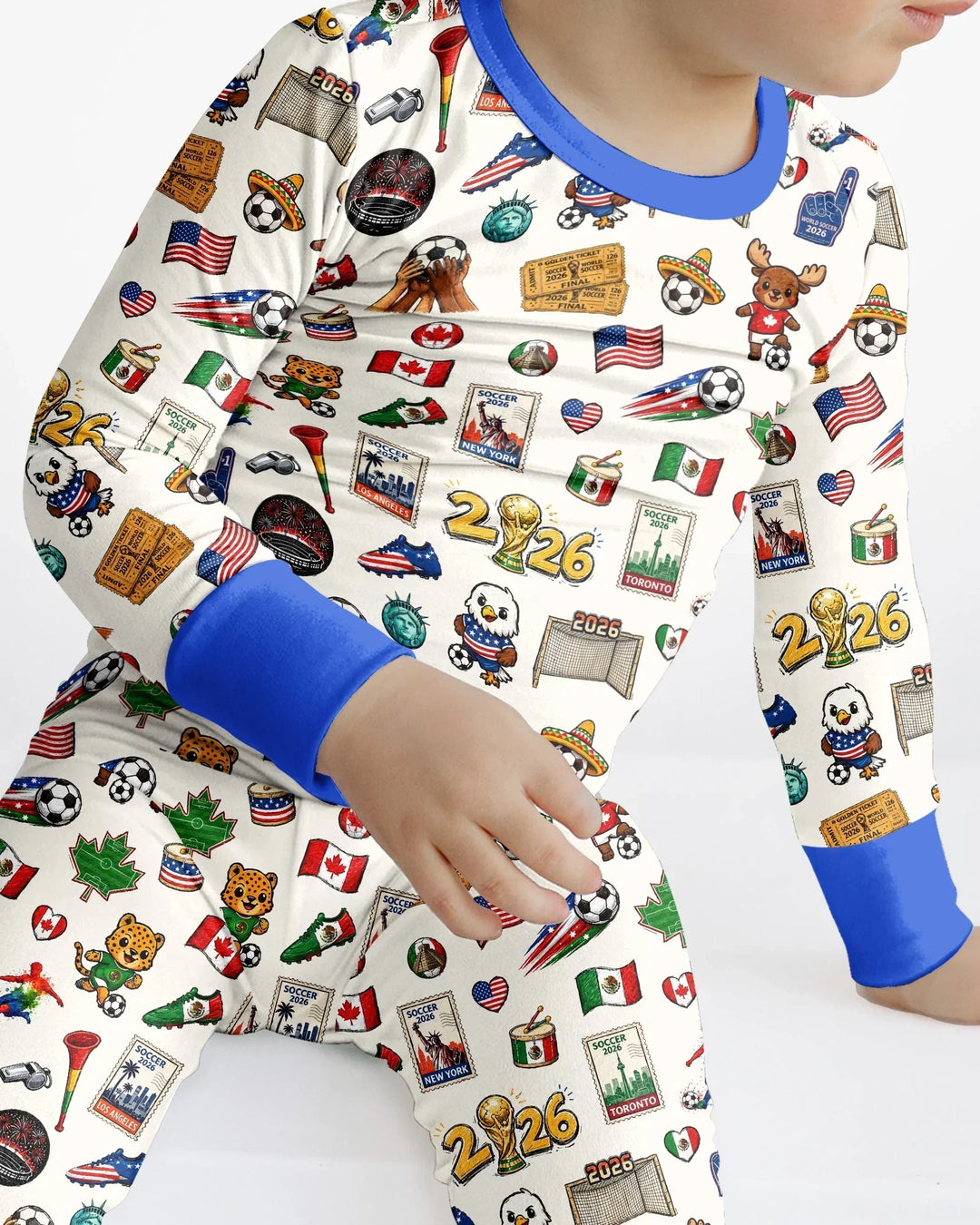 Zweiteiliges Langarm-Pyjama-Set mit Sommerfrüchten