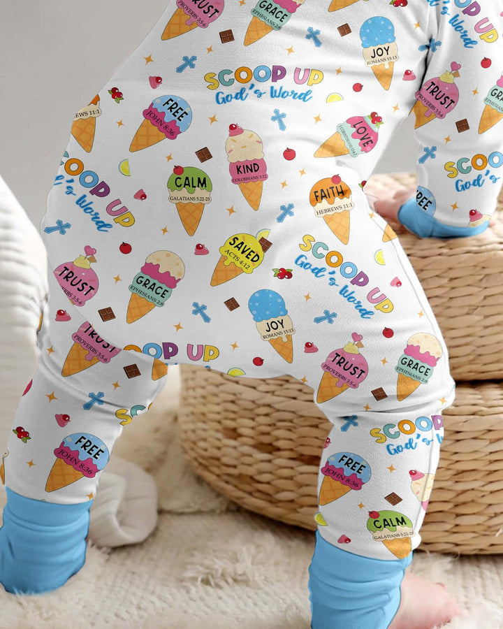 Minimístico familiar a juego Pijama convertible de bambú con cremallera