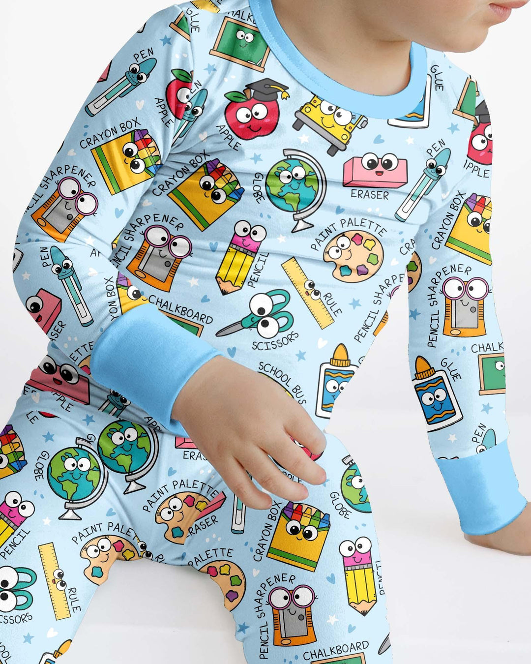 Conjunto de pijama de dos piezas de bambú con mangas largas, plantilla PERSONALIZADA